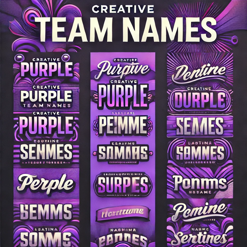 team names for the color purple