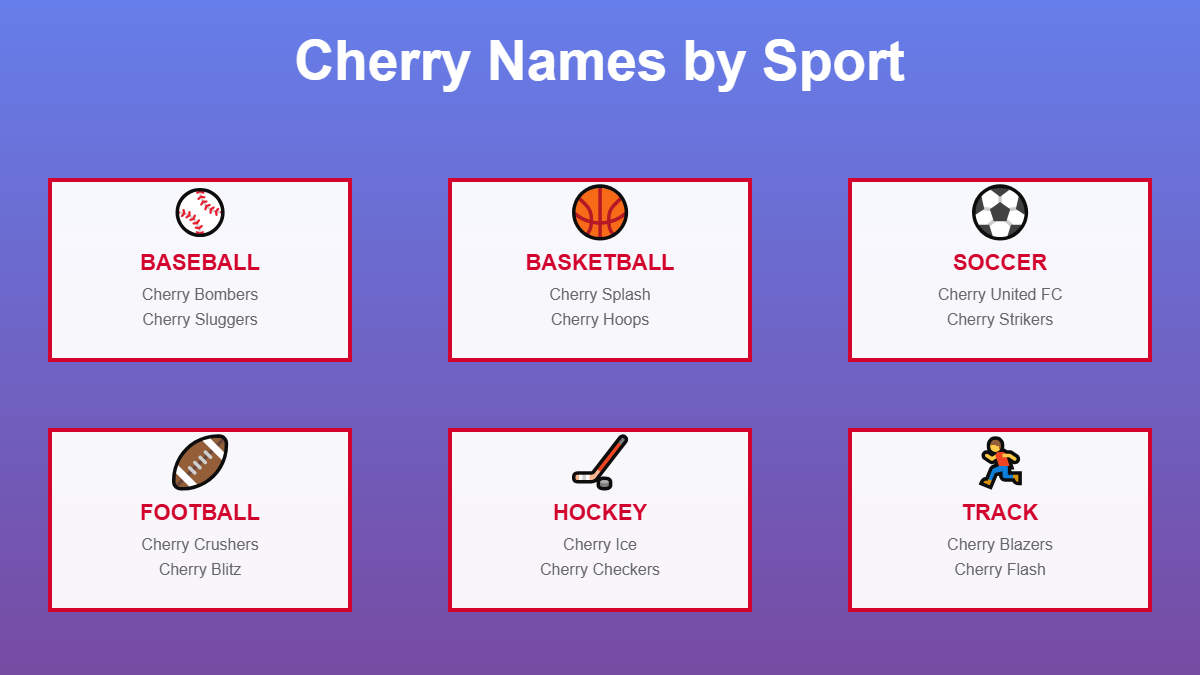 The Ultimate Guide to Cherry-Inspired Sports Team Names: Creative Ideas for Your Winning Squad 2 what are some cherry inspired sports team names